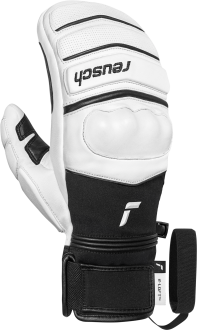 Reusch World Champ Mitten 6501405 1101 white black front